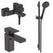 Набор смесителей 3 в 1 HANSGROHE VERNIS 71561222, черный матовый 95719 фото 1
