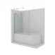 Шторка для ванной WAVE GLASS SANDRA 1500x600, стекло прозрачное, профиль хром 800001212 фото 2