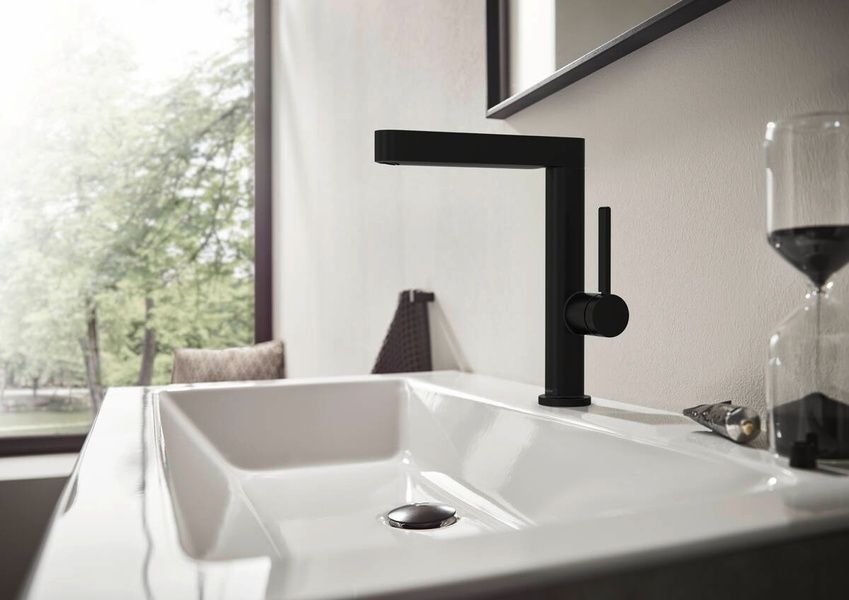 Змішувач для раковини зі зливним гарнітуром HANSGROHE FINORIS 76060700, білий матовий 96919 фото