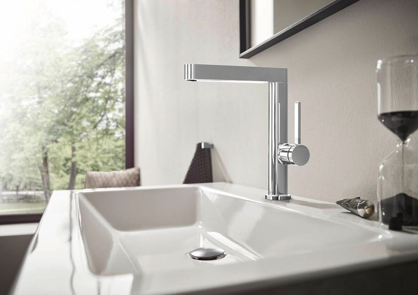 Змішувач для раковини зі зливним гарнітуром HANSGROHE FINORIS 76060700, білий матовий 96919 фото