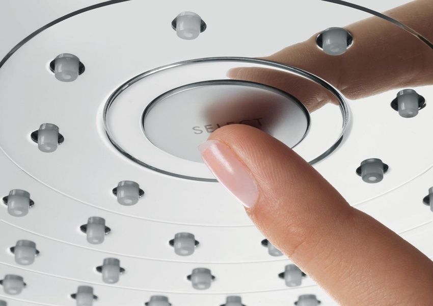 Верхній душ з тримачем HANSGROHE RAINDANCE SELECT 26466400, хром з білим 42875 фото