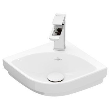 Умывальник подвесной угловой VILLEROY & BOCH SUBWAY 3.0 43714601, 32 x 32 см, белый 800005774 фото