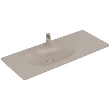 Умивальник накладний VILLEROY & BOCH ANTAO 4A77LBAM, 120x50см, з прихованим переливом, з отвором під змішувач, Ceramic Plus, бежевий 800005874 фото