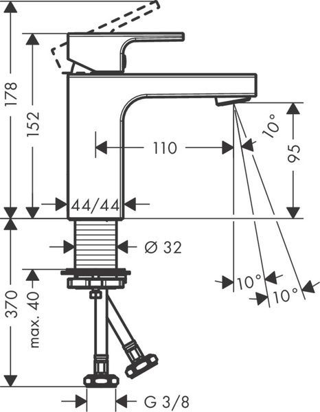 Змішувач для раковини HANSGROHE VERNIS SHAPE 71569000 86891 фото