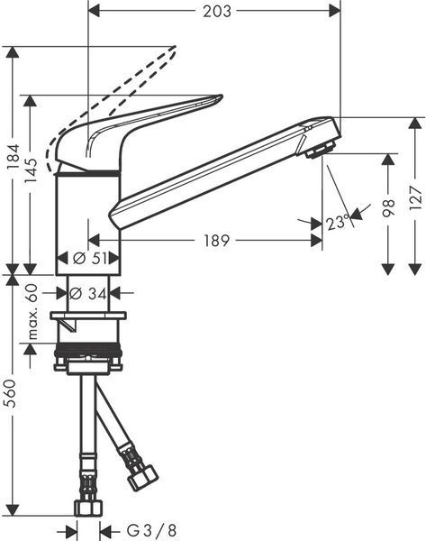 Смеситель для кухонной мойки HANSGROHE FOCUS M42 71808000 800003925 фото