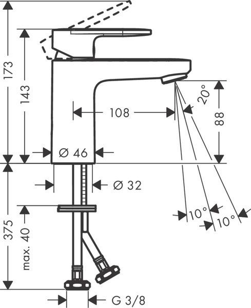 Смеситель для раковины HANSGROHE VERNIS BLEND 71580000 85112 фото