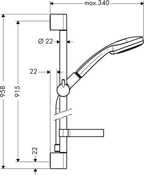 Душевой набор HANSGROHE CROMA 27771000 12969 фото