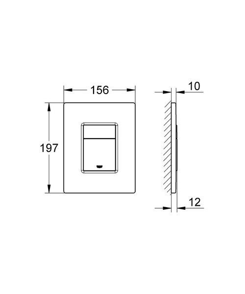 Клавіша змиву GROHE COSMO 38732KV0, чорний глянцевий 101615 фото