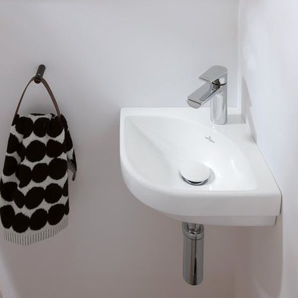 Умивальник підвісний кутовий VILLEROY & BOCH SUBWAY 3.0 43714601, 32 x 32 см, білий 800005774 фото