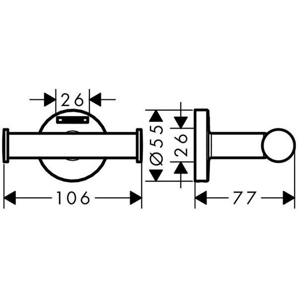 Крючок для ванной комнаты HANSGROHE LOGIS 41725000, хром 61864 фото