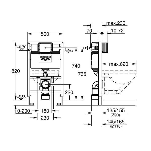 Інсталяція для унітаза GROHE RAPID SL 38948000 69193 фото