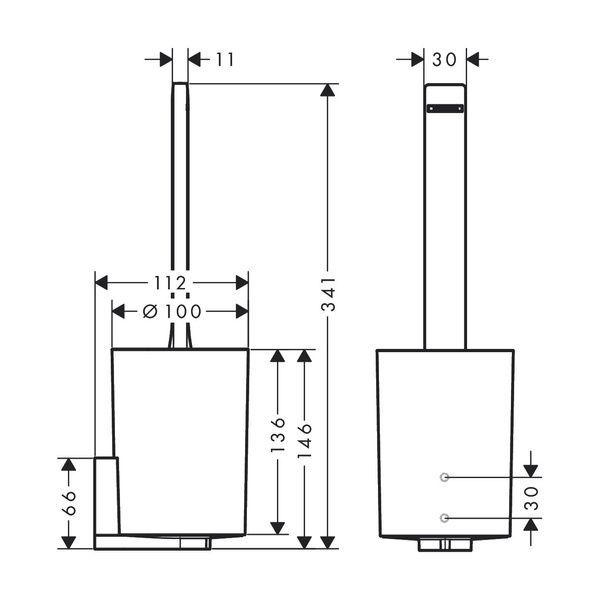 Набір аксесуарів HANSGROHE WALLSTORIS 27969670, чорний 81535 фото