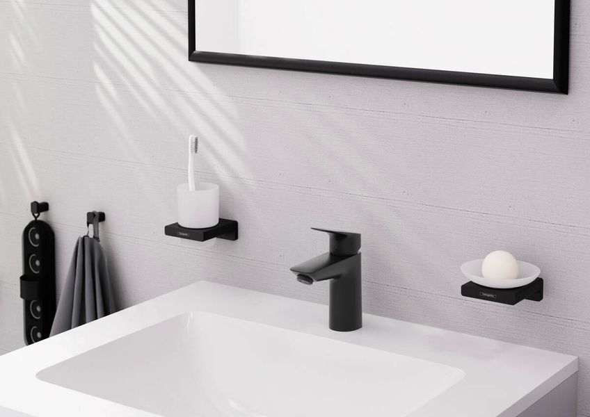 Смеситель для умывальника HANSGROHE LOGIS 71107670, черный матовый 92453 фото