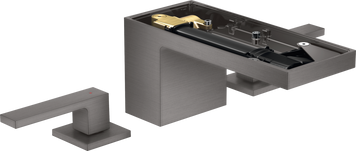 Смеситель для раковины AXOR MYEDITION 47052340, на 3 отверстия, 70, с донным клапаном Push-Open, с алмазной огранкой, черный 800004955 фото