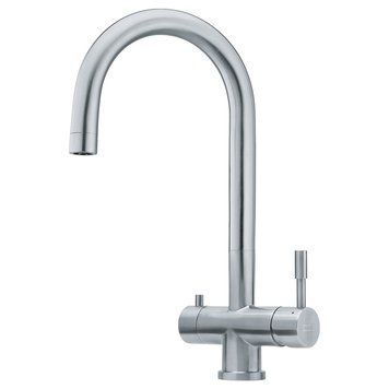 Смеситель кухонный FRANKE EOS Clear Water 120.0179.979, нержавеющая сталь 800006516 фото