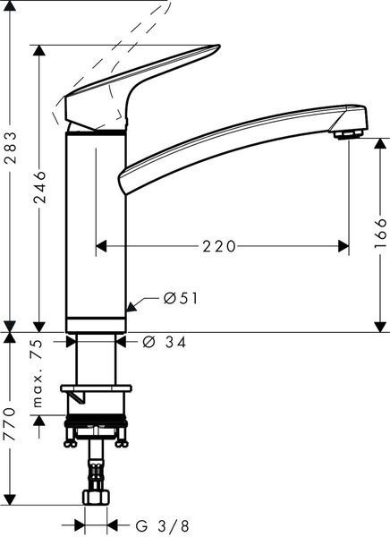 Смеситель для кухонной мойки HANSGROHE LOGIS 71833000 800003926 фото