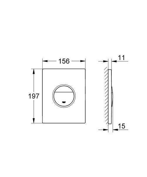 Клавиша смыва GROHE NOVA COSMOPOLITAN 38765KF0, черный матовый 101612 фото