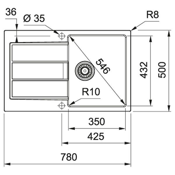 Кухонная мойка FRANKE SIRIUS 2.0 S2D 611-78 143.0621.332, белый 800006716 фото