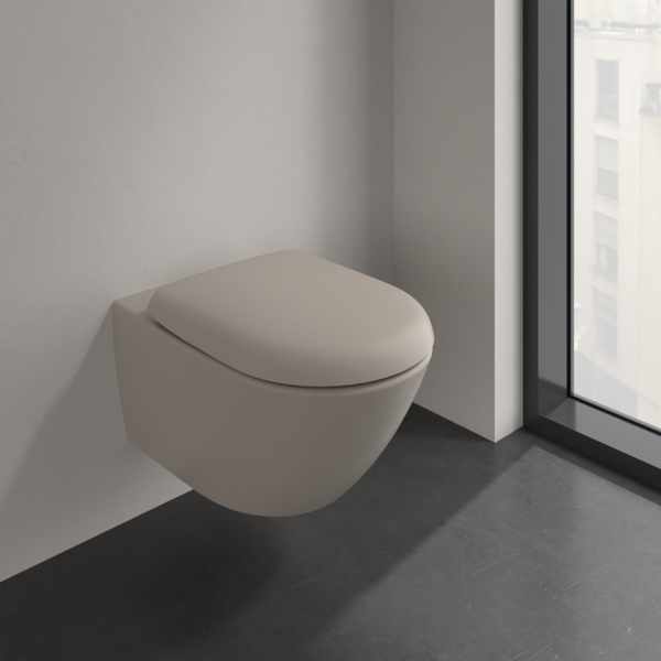 Унитаз подвесной VILLEROY & BOCH ANTAO 4674T0AM, 37x56 см, Ceramic Plus, бежевый 800005875 фото