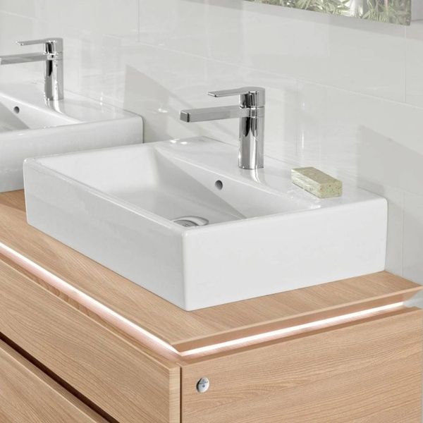 Умивальник меблевий з отвором з переливом 60х42см VILLEROY & BOCH MEMENTO 51336LR2, білий 101421 фото