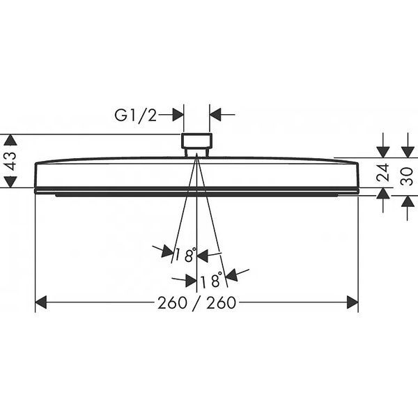 Верхній душ HANSGROHE PULSIFY E 24331140, бронза сатин 93136 фото