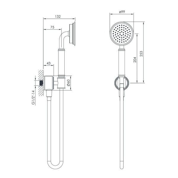 Гарнитур душевой IMPRESE HYDRANT ZMK031806100 60391 фото