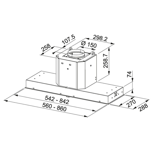 Вытяжка кухонная FRANKE MYTHOS FMY 908 BI BK 110.0456.724, чёрный 800006316 фото