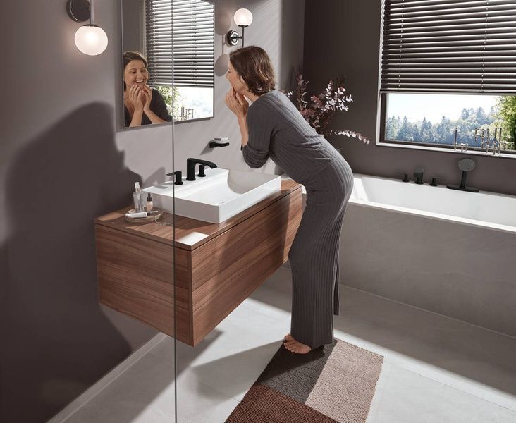 Змішувач на борт ванни HANSGROHE VIVENIS 75444670, чорний матовий 83528 фото