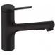 Змішувач з висувним виливом для кухонної мийки HANSGROHE ZESIS M33 74820670, чорний матовий 800004176 фото 1