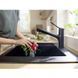 Змішувач з висувним виливом для кухонної мийки HANSGROHE ZESIS M33 74820670, чорний матовий 800004176 фото 4