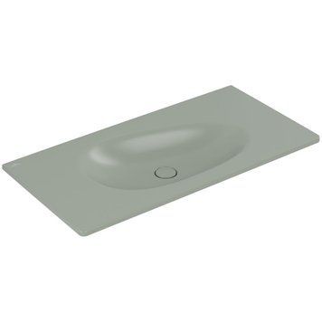 Умывальник накладной VILLEROY & BOCH ANTAO 4A76A3R8, 100x50см, без перелива, без отверстия под смеситель, Ceramic Plus, зеленый 800005681 фото