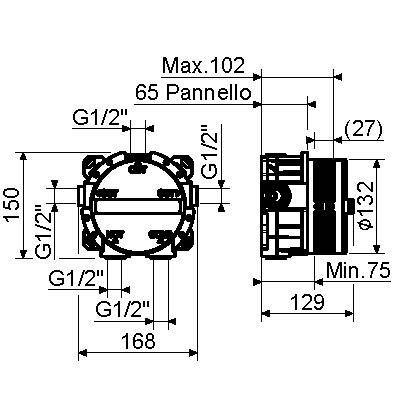 Прихована частина змішувача MARINER LOGICA INOX EDE003-00 99059 фото