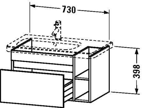 Тумба підвісна DURAVIT DURASTYLE DS639404949 800006122 фото