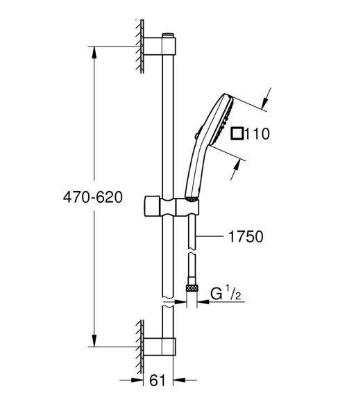 Душовий гарнітур GROHE TEMPESTA 26748003 95855 фото