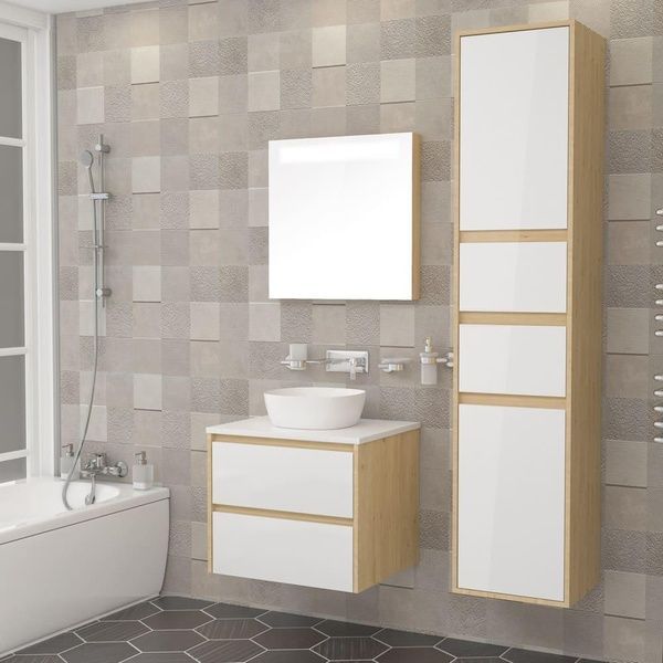 Тумба с умывальником IMPRESE NETKA f3201Dr, дуб 74038 фото