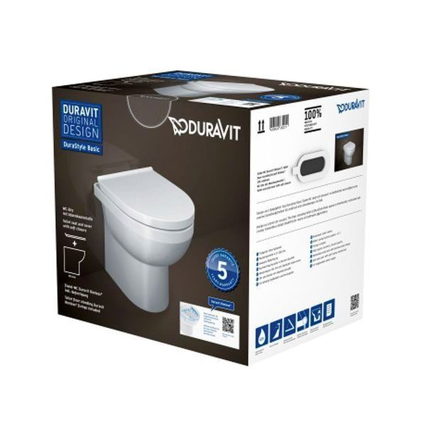 Унітаз підлоговий з кришкою DURAVIT DURAVIT NO.1 41840900A1, Basic Rimless 800005972 фото