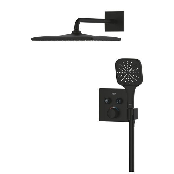 Душова система прихованого монатжу GROHE GROHTHERM 34865KF0, черный матовый 96006 фото