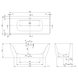 Ванна каменная 180Х80 с ножками, панелью, сифоном VILLEROY & BOCH SUBWAY 3.0 UBQ180SBW9CS00V-01 101275 фото 3