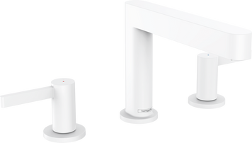 Смеситель для раковины со сливным гарнитуром HANSGROHE FINORIS 76033700, белый матовый 96908 фото
