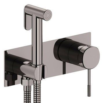 Гигиенический душ со смесителем IMPRESE BRENTA ZMK091908122, графит 74553 фото