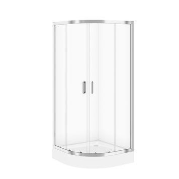 Душевая кабина полукруглая CERSANIT ARTECO S157-002, 90x90x190, хром 80000001669 фото