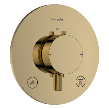 Смеситель скрытого монтажа HANSGROHE ECOSTAT COMFORT 33715990, золото 100546 фото