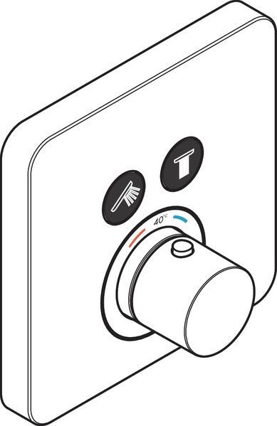 Термостат для 2 потребителей AXOR SHOWER SOLUTIONS 36707000, скрытого монтажа, softsquare 46089 фото