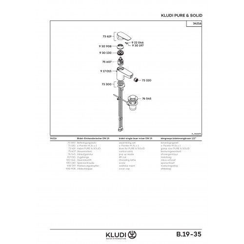 Змішувач для біде KLUDI PURE&SOLID 342160575, хром 80000002399 фото