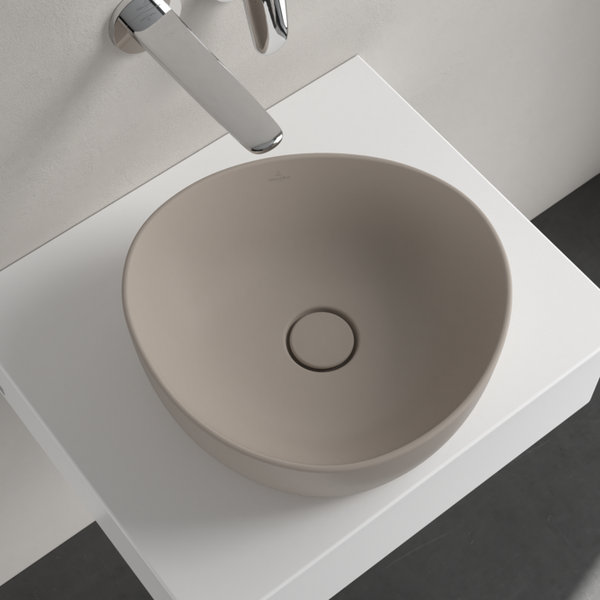 Умивальник на стільницю VILLEROY & BOCH ANTAO 4A7240AM, 40x39.5 см, Ceramic Plus, бежевий 800005876 фото