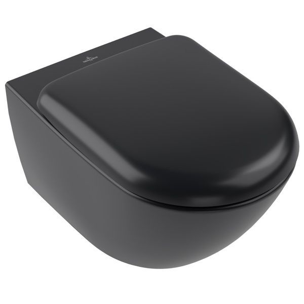 Унітаз підвісний VILLEROY & BOCH ANTAO 4674T0R7, 37x56 см, Ceramic Plus, чорний матовий 800005576 фото