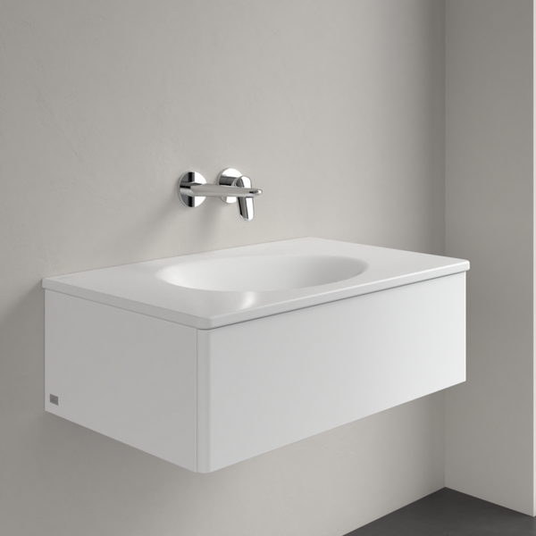 Умивальник накладний VILLEROY & BOCH ANTAO 4A7583RW, 80x50см, без переливу, без отвору під змішувач, Ceramic Plus, білий матовий 800005726 фото