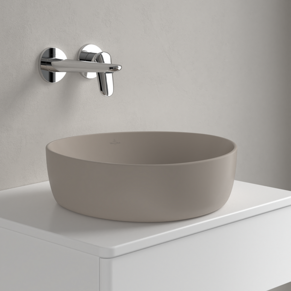 Умивальник на стільницю VILLEROY & BOCH ANTAO 4A7240AM, 40x39.5 см, Ceramic Plus, бежевий 800005876 фото