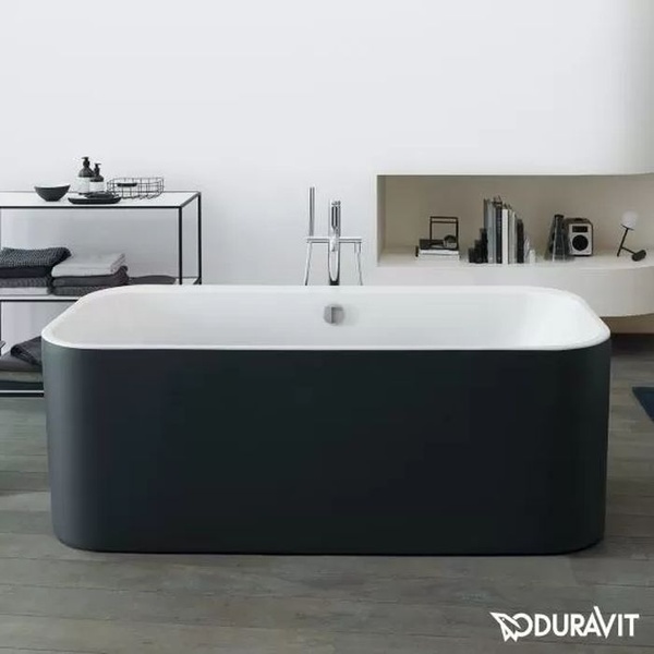 Ванна акриловая DURAVIT HAPPY D.2 PLUS 760453000AS0000, с г/м, с панелью и рамой, со сливом-переливом 800005917 фото