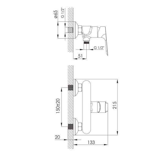 Смеситель для душа IMPRESE KUCERA f03303410AA, черный 93538 фото